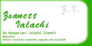 zsanett valachi business card